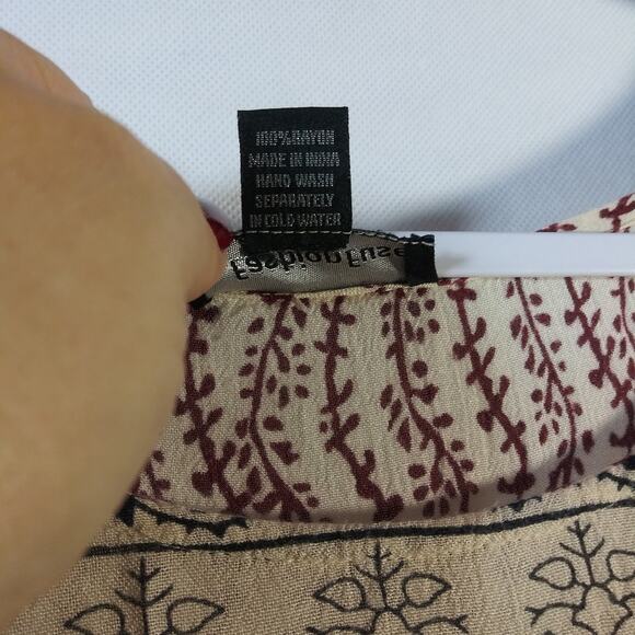 Fashion Fuse Nuetral Boho Extra Wide Sleeves Asymmetrical Dress Size M - Picture 7 of 8